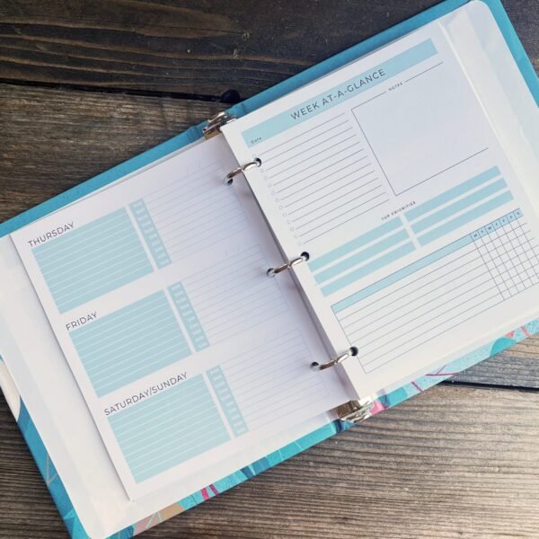 Small custom Binder with custom COLOR pages